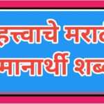 महत्त्वाचे मराठी समानार्थी शब्द marathi similar words 