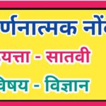 इयत्ता 7 वी विषय विज्ञान वर्णनात्मक नोंदी सातत्यपूर्ण सर्वंकष मूल्यमापन varnanatmak nondi iyatta sat...