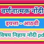 इयत्ता आठवी विषय निहाय वर्णनात्मक नोंदी pdf सातत्यपूर्ण सर्वंकष मूल्यमापन iyatta athavi vishay nihay...