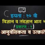इयत्ता 10 वी विषय- विज्ञान भाग- २ प्रकरण 1 ले आनुवंशिकता व उत्क्रांती बहुपर्यायी प्रश्न उत्तरे ssc e...