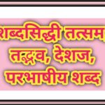 शब्दसिद्धी तत्सम, तद्भव, देशज, परभाषीय शब्द shbdshiddhi words 