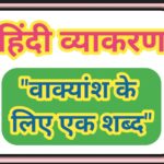 हिंदी व्याकरण वाक्यांश के लिए एक शब्द tet hindi vyakaran word's 
