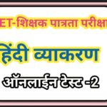 TET हिंदी व्याकरण ऑनलाईन टेस्ट -2 tet hindi online test