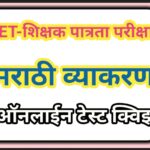 TET मराठी व्याकरण ऑनलाईन टेस्ट tet online test