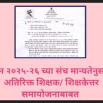 सन २०२५-२६ च्या संच मान्यतेनुसार अतिरिक्त शिक्षक/ शिक्षकेत्तर समायोजनाबाबत shikshak samayojan paripa...