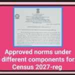 Approved norms under different components for Census 2027-reg 