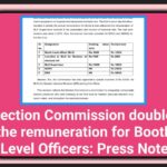Election Commission doubles the remuneration for Booth Level Officers: Press Note