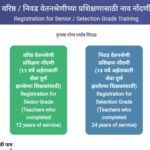 वरिष्ठ / निवड वेतनश्रेणीच्या प्रशिक्षणासाठी नाव नोंदणी varishtha nivad vetan shreni 