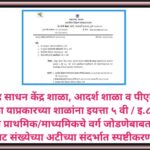 समूह साधन केंद्र शाळा, आदर्श शाळा व पीएमश्री शाळा याप्रकारच्या शाळांना इयत्ता ५ वी / इ.८ वी/ उच्च प्...