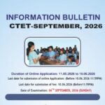 CTET-SEPTEMBER, 2026 INFORMATION BULLETIN