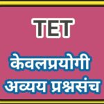 TET केवलप्रयोगी अव्यय प्रश्नसंच tet practice questions 