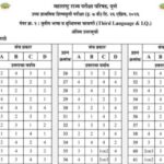 अंतिम उत्तरसूची प्राथमिक शिष्यवृत्ती परीक्षा (इ. ७ वी) scolarship exam final answer key