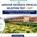 Jawahar Navodaya Vidyalayas for the session 2027-28