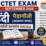 CTET EXAM हिंदी pedagogy बहुपर्यायी प्रश्नसंच ctet exam hindi mcqs 